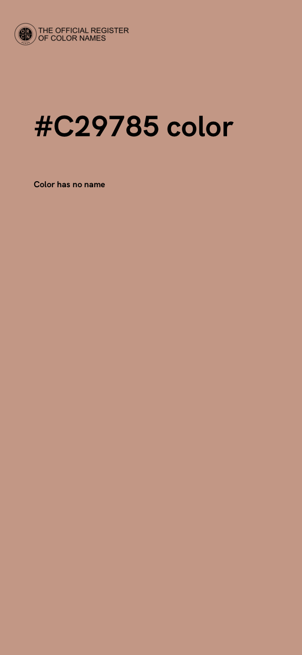 #C29785 color image