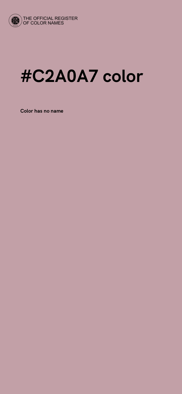#C2A0A7 color image