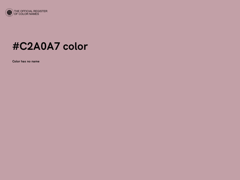 #C2A0A7 color image