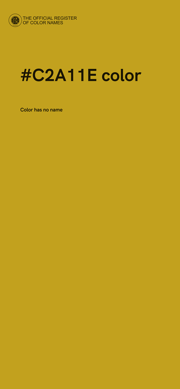 #C2A11E color image