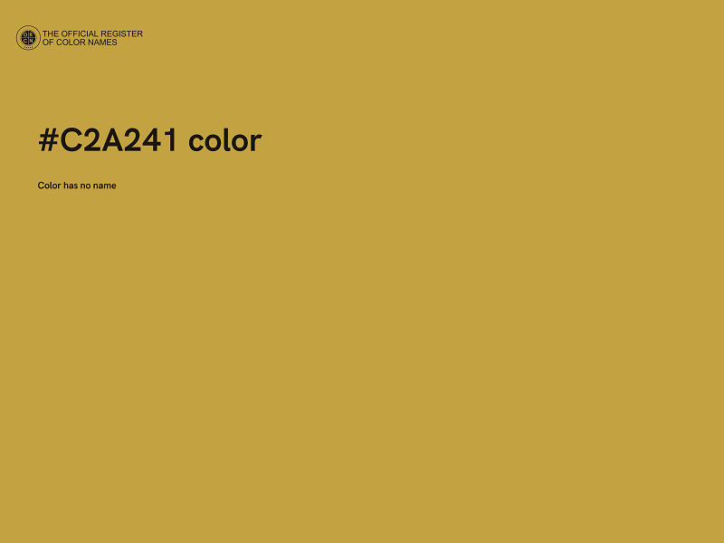 #C2A241 color image