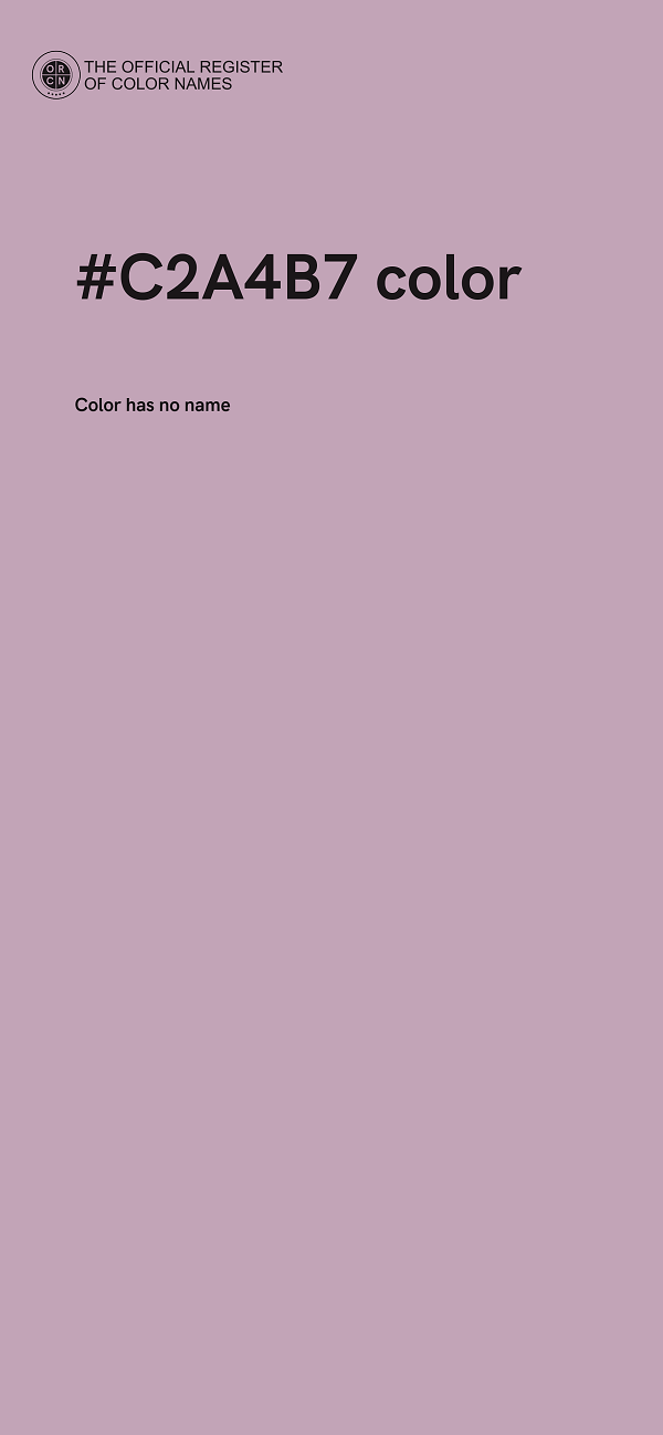 #C2A4B7 color image