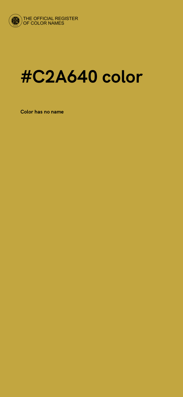 #C2A640 color image