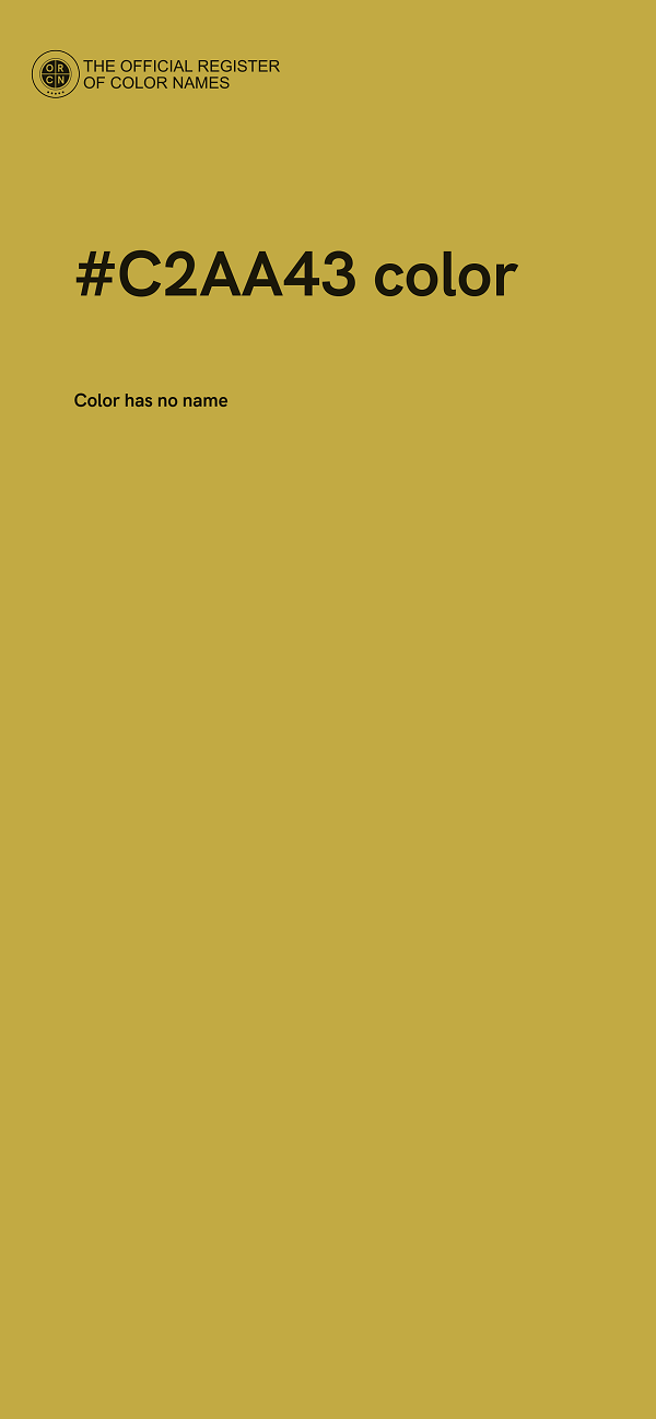 #C2AA43 color image