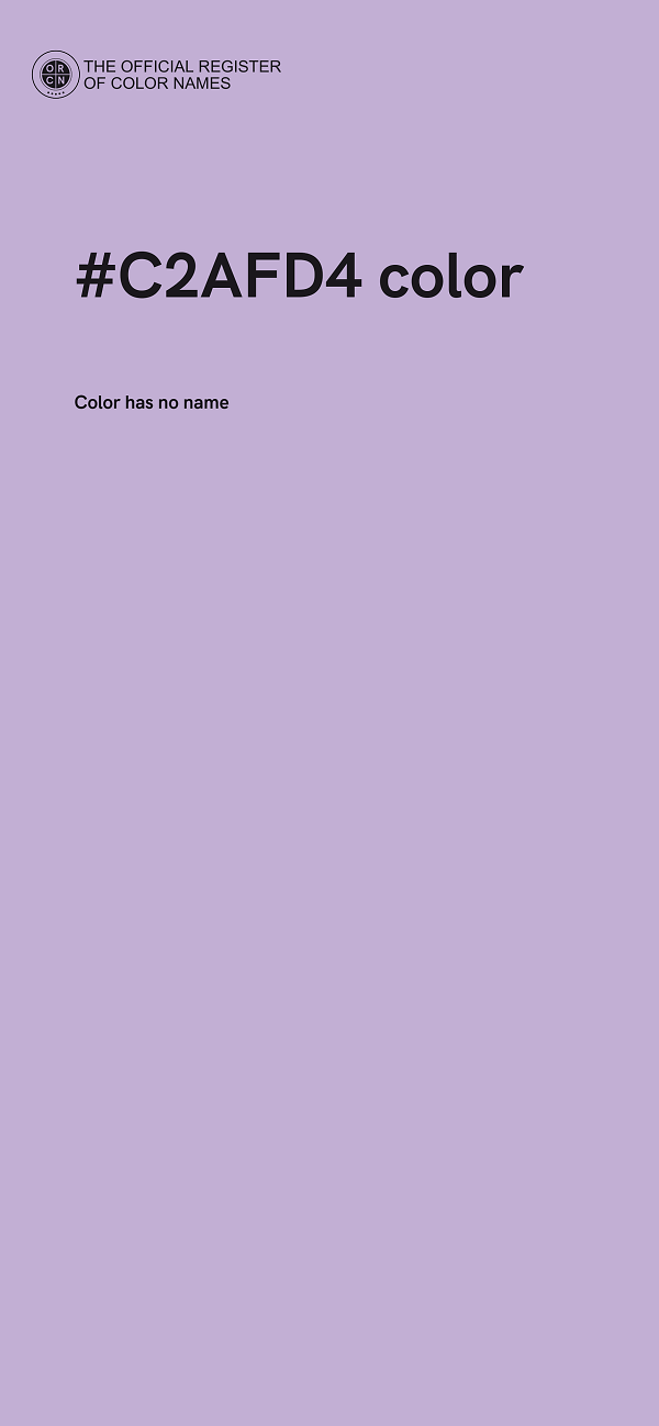 #C2AFD4 color image