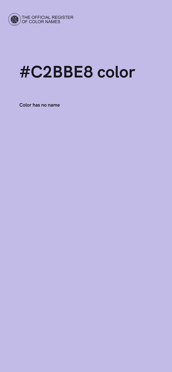 #C2BBE8 color image