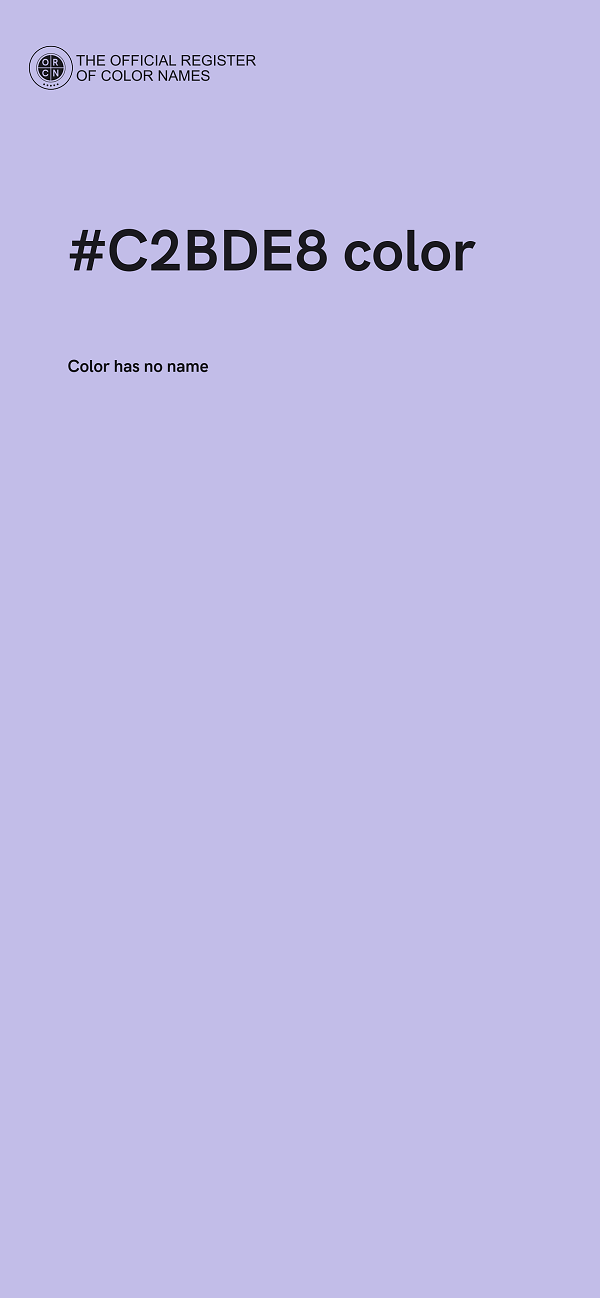 #C2BDE8 color image