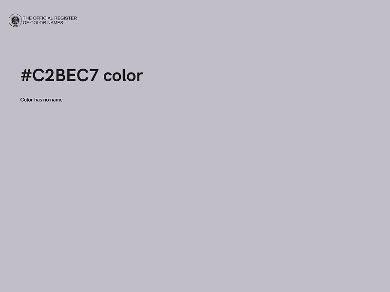 #C2BEC7 color image