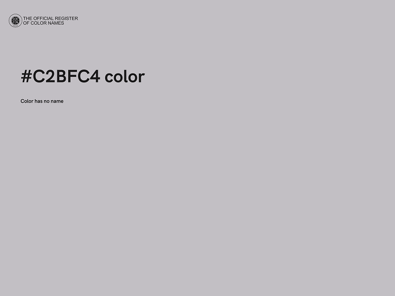 #C2BFC4 color image