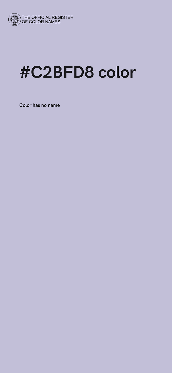 #C2BFD8 color image