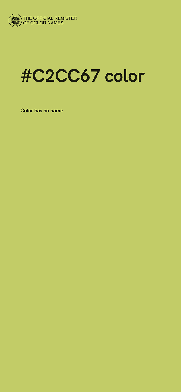 #C2CC67 color image