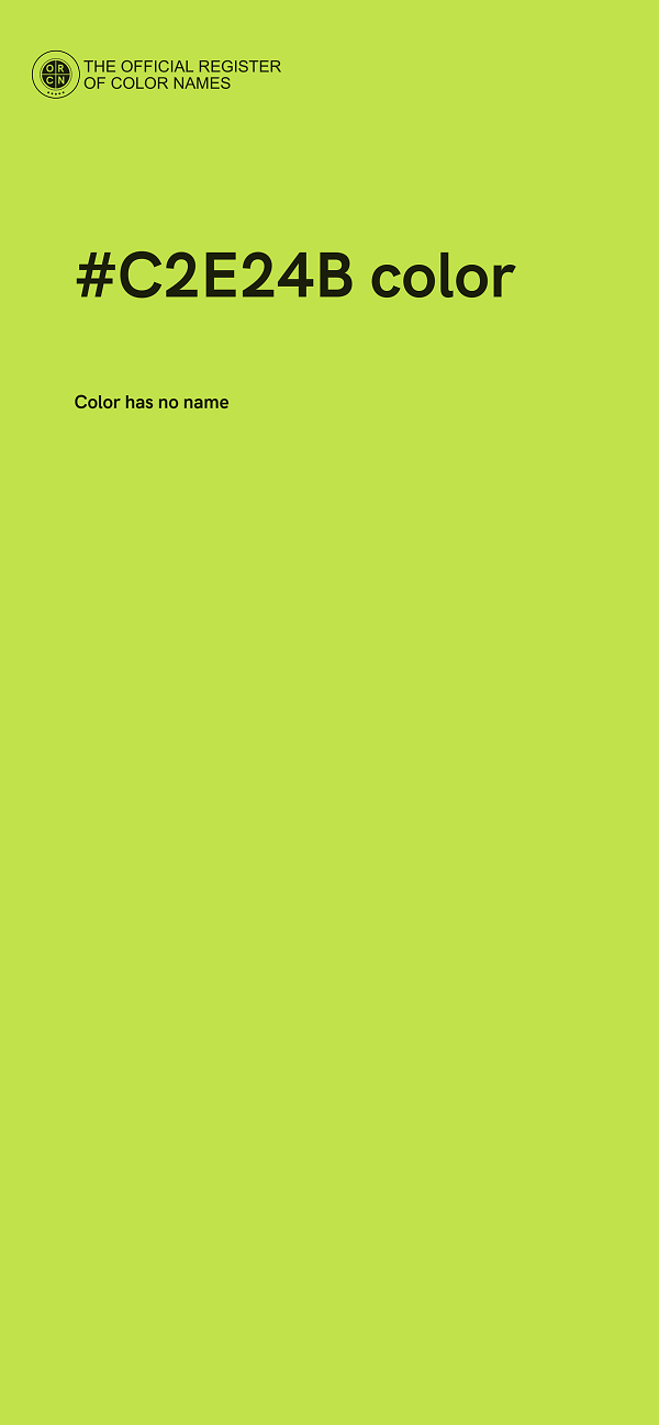 #C2E24B color image