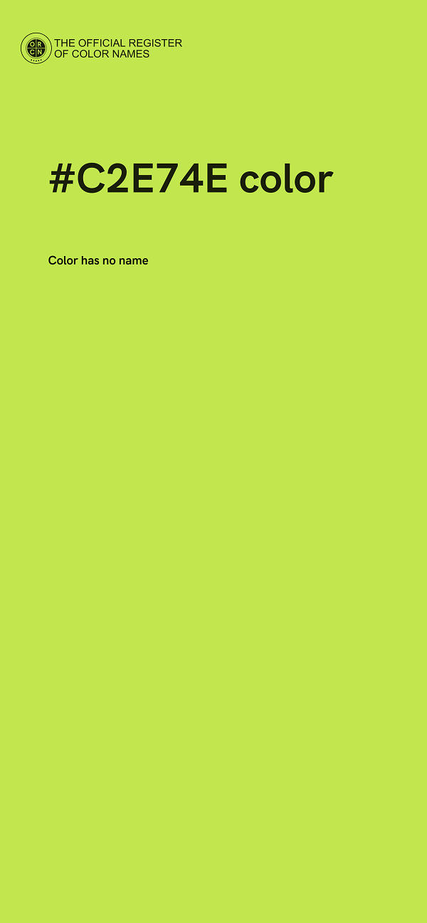 #C2E74E color image