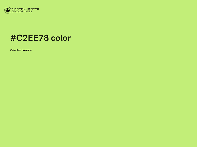 #C2EE78 color image