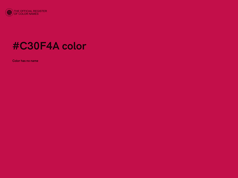 #C30F4A color image