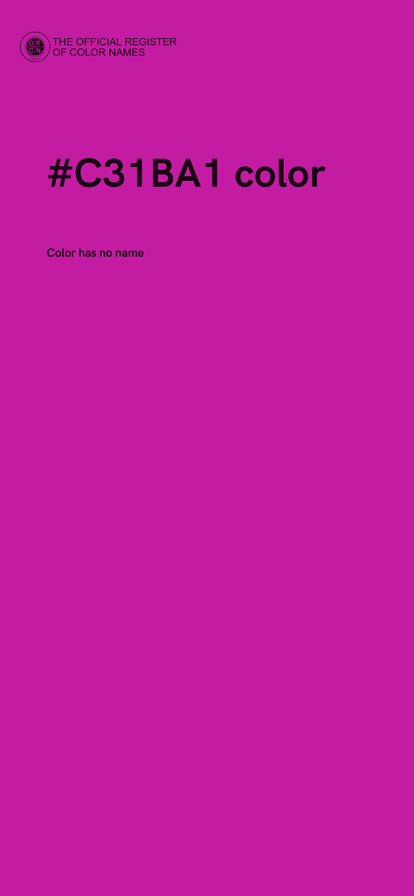 #C31BA1 color image