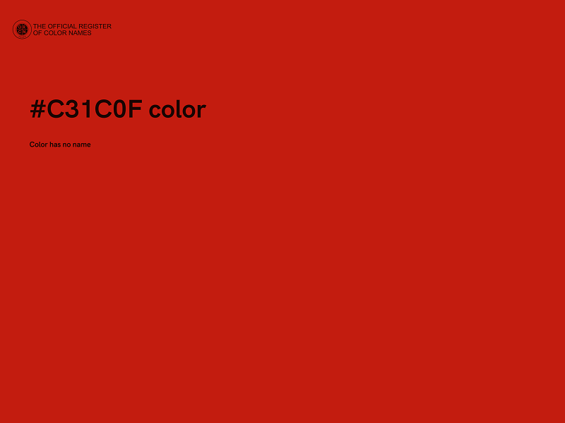 #C31C0F color image