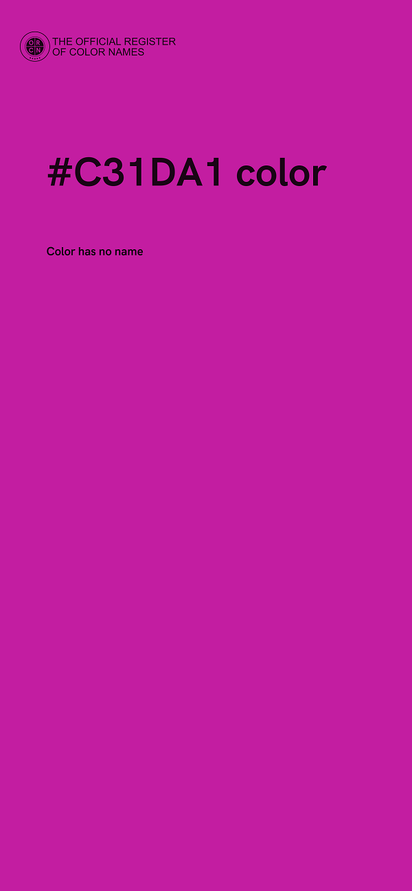 #C31DA1 color image