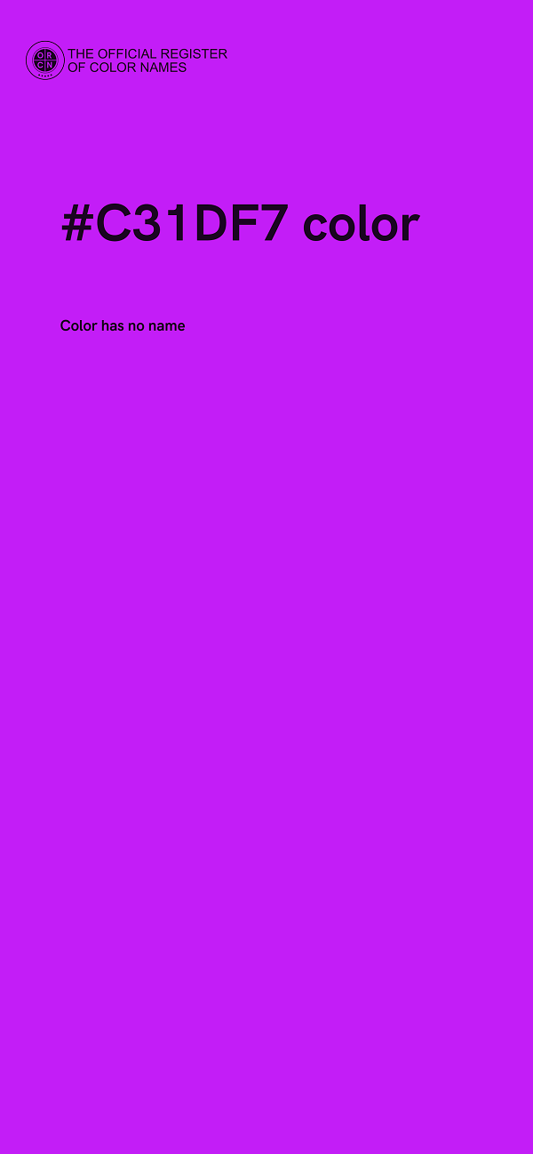 #C31DF7 color image