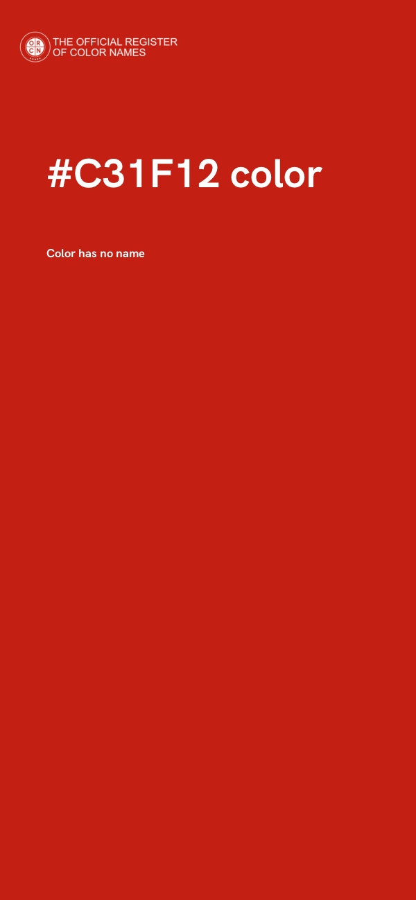 #C31F12 color image
