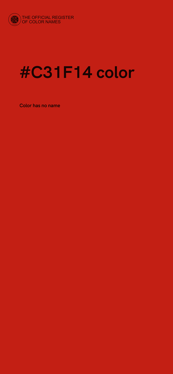 #C31F14 color image