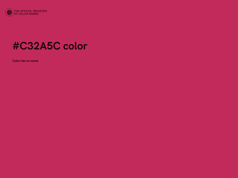 #C32A5C color image