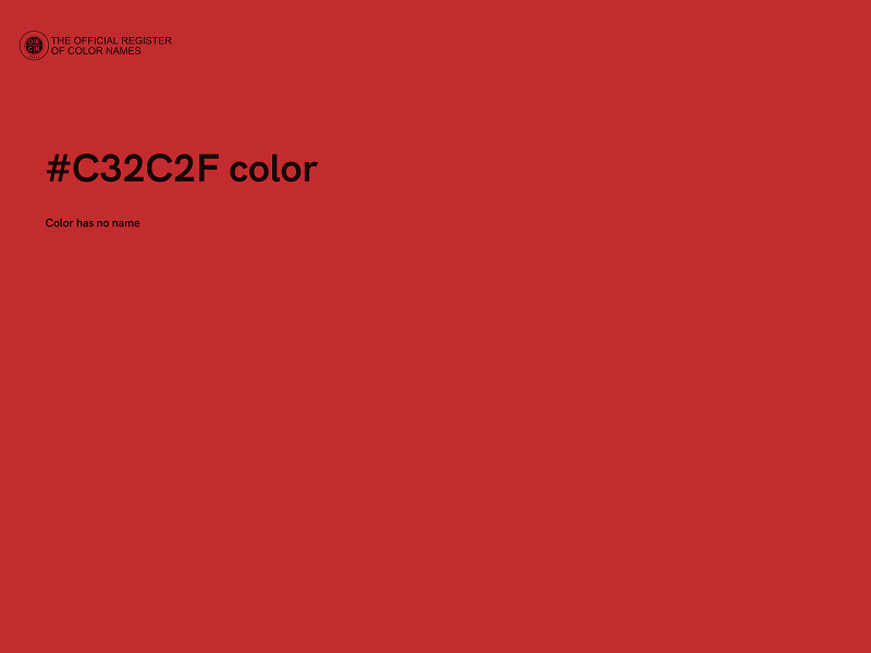 #C32C2F color image