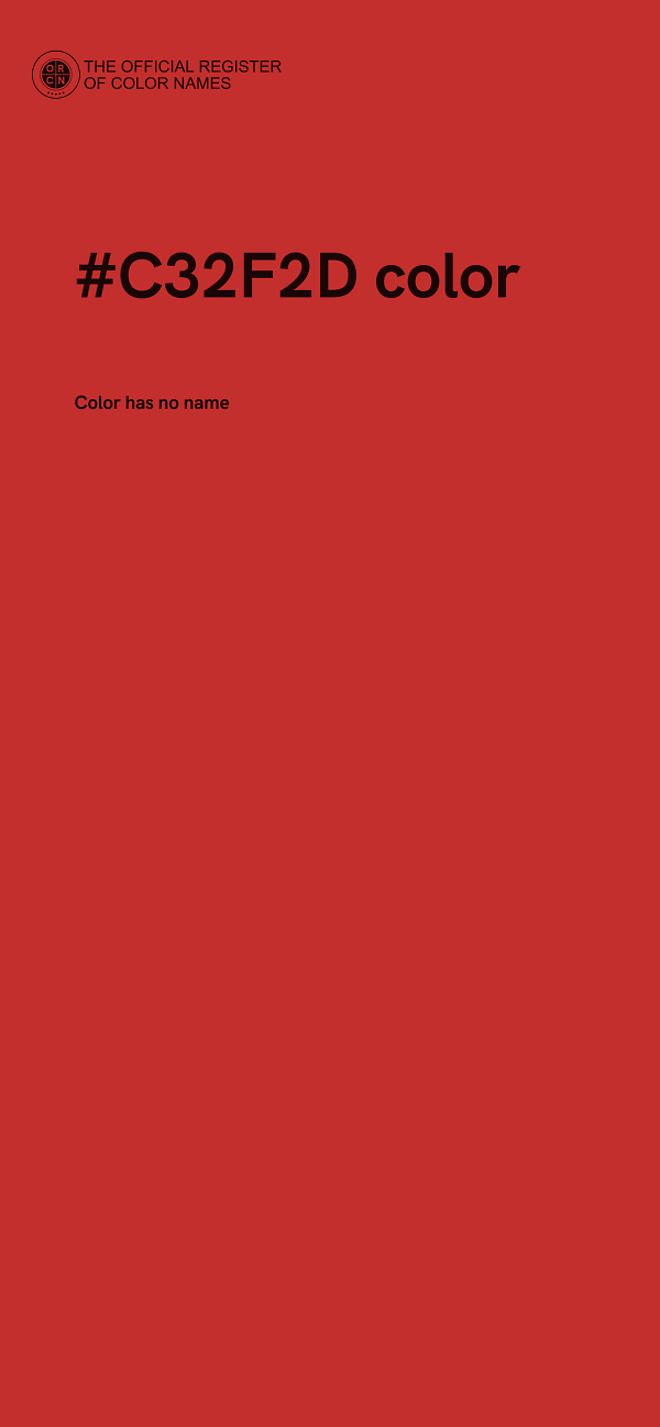 #C32F2D color image