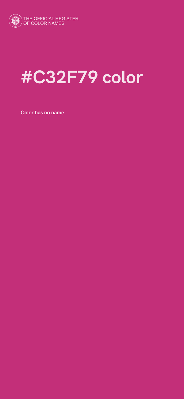 #C32F79 color image