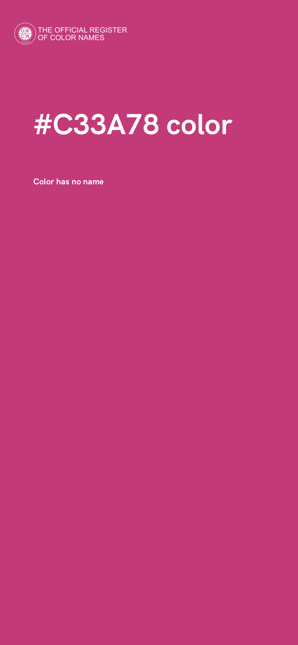 #C33A78 color image