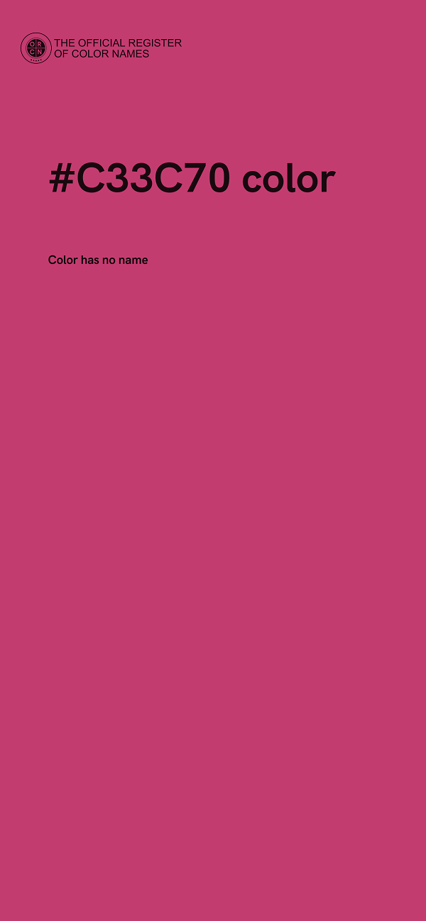 #C33C70 color image