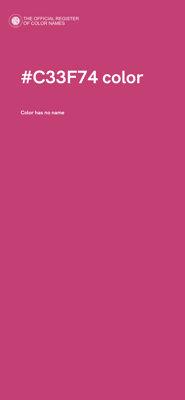 #C33F74 color image