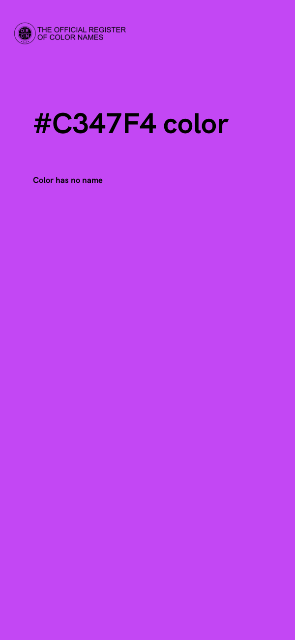#C347F4 color image