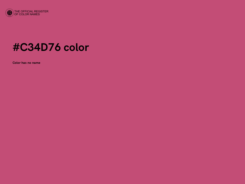 #C34D76 color image