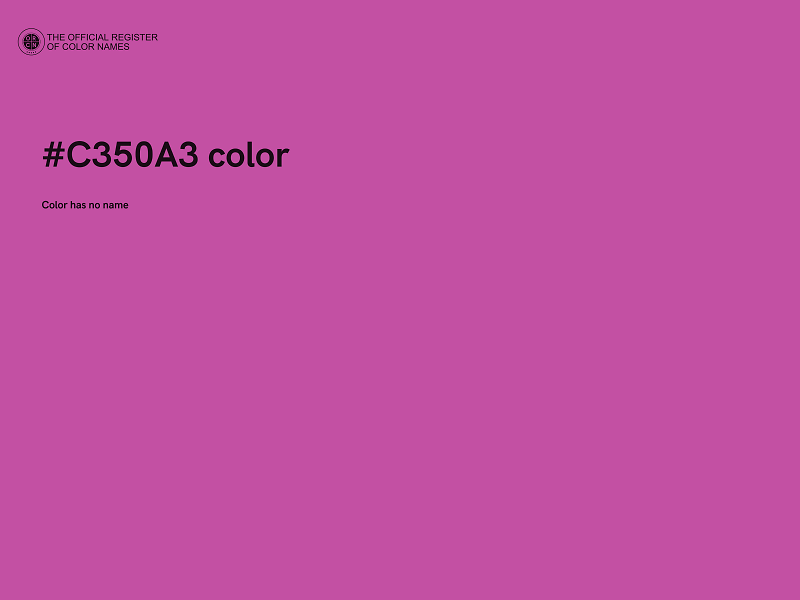 #C350A3 color image