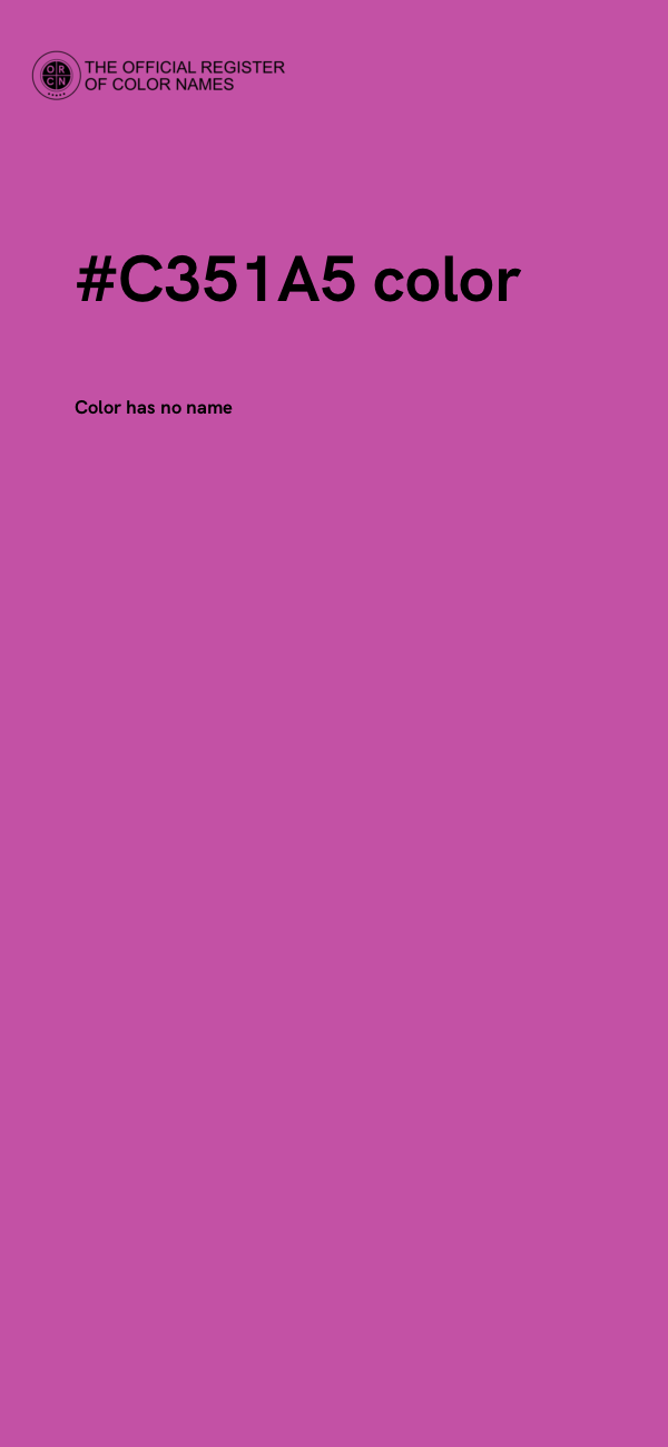 #C351A5 color image