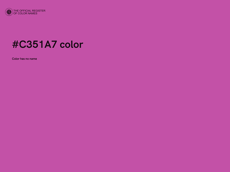 #C351A7 color image