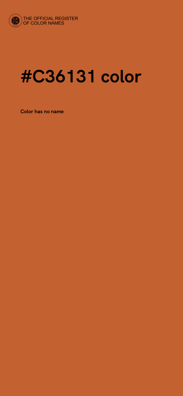 #C36131 color image