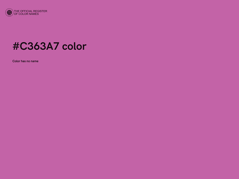 #C363A7 color image