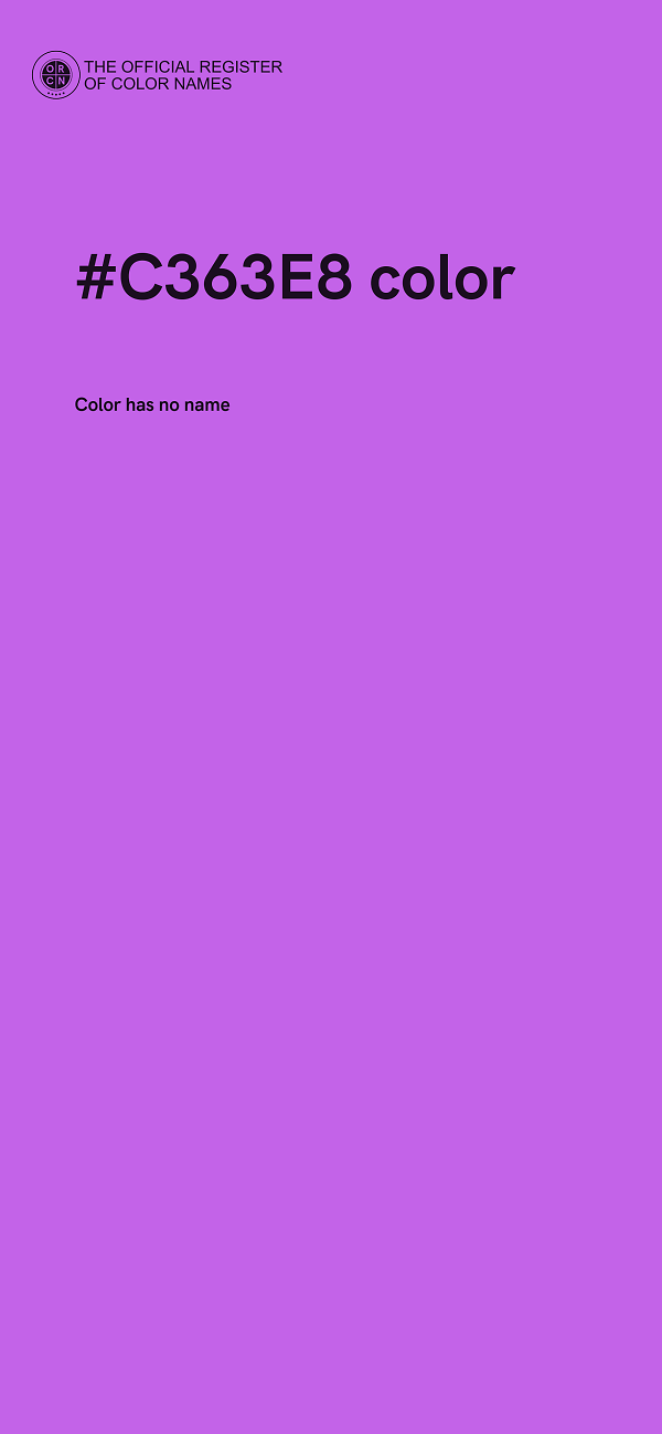 #C363E8 color image