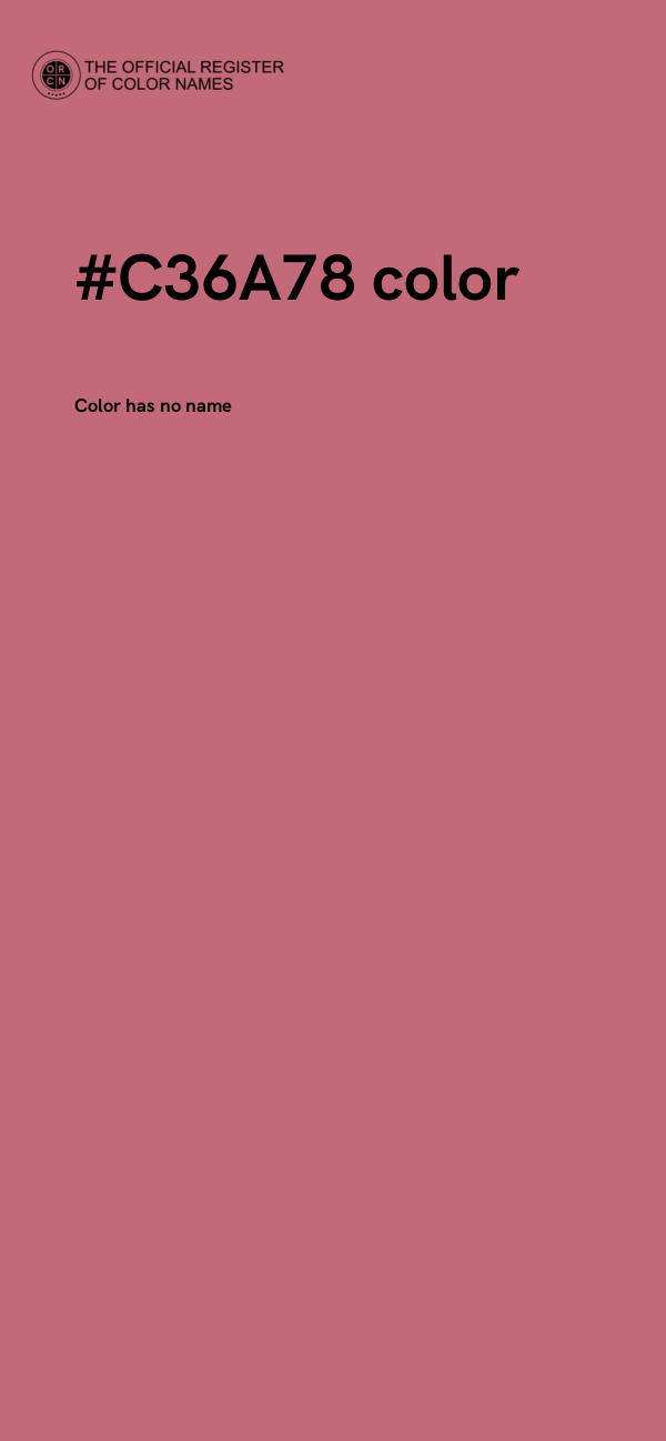 #C36A78 color image