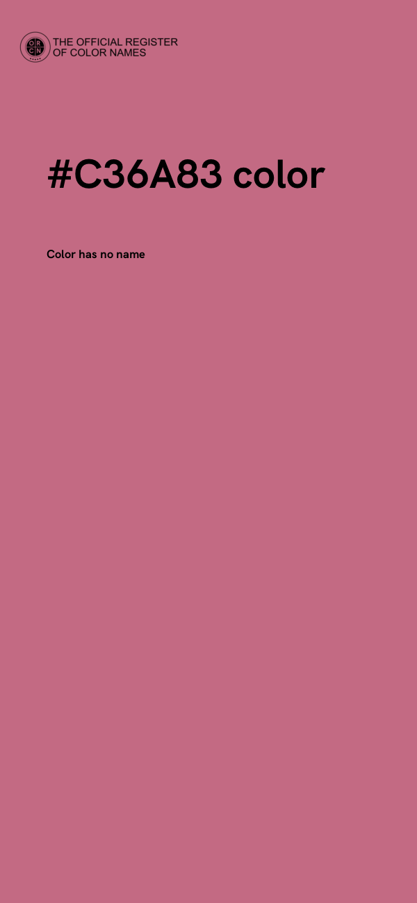 #C36A83 color image