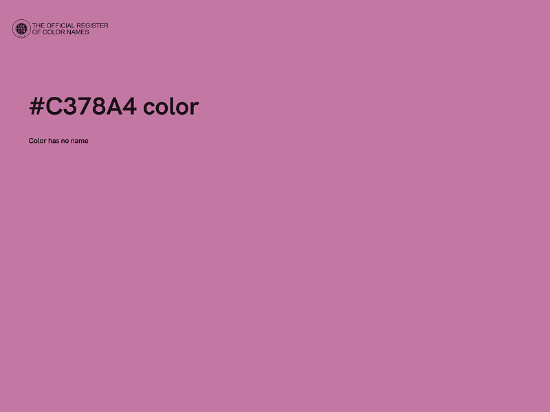 #C378A4 color image