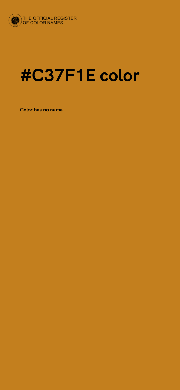#C37F1E color image