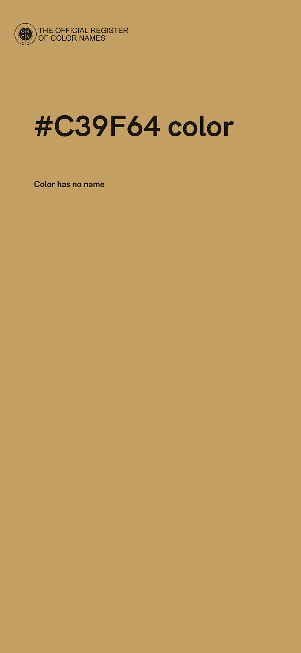 #C39F64 color image