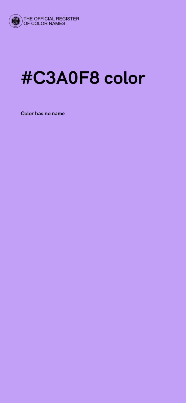 #C3A0F8 color image