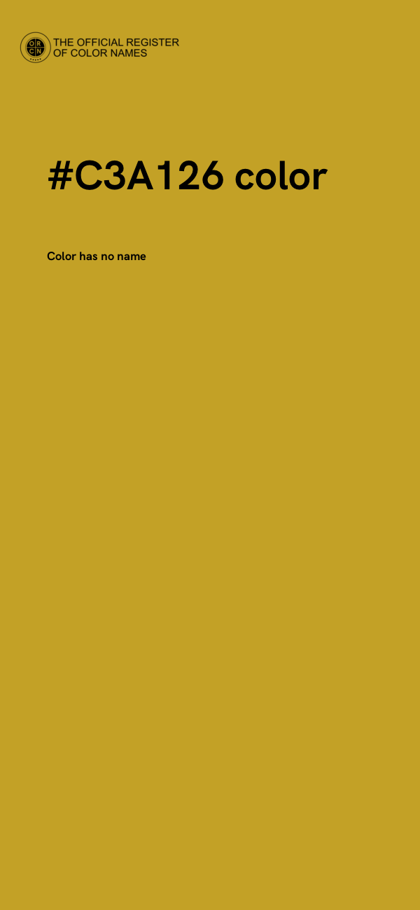 #C3A126 color image