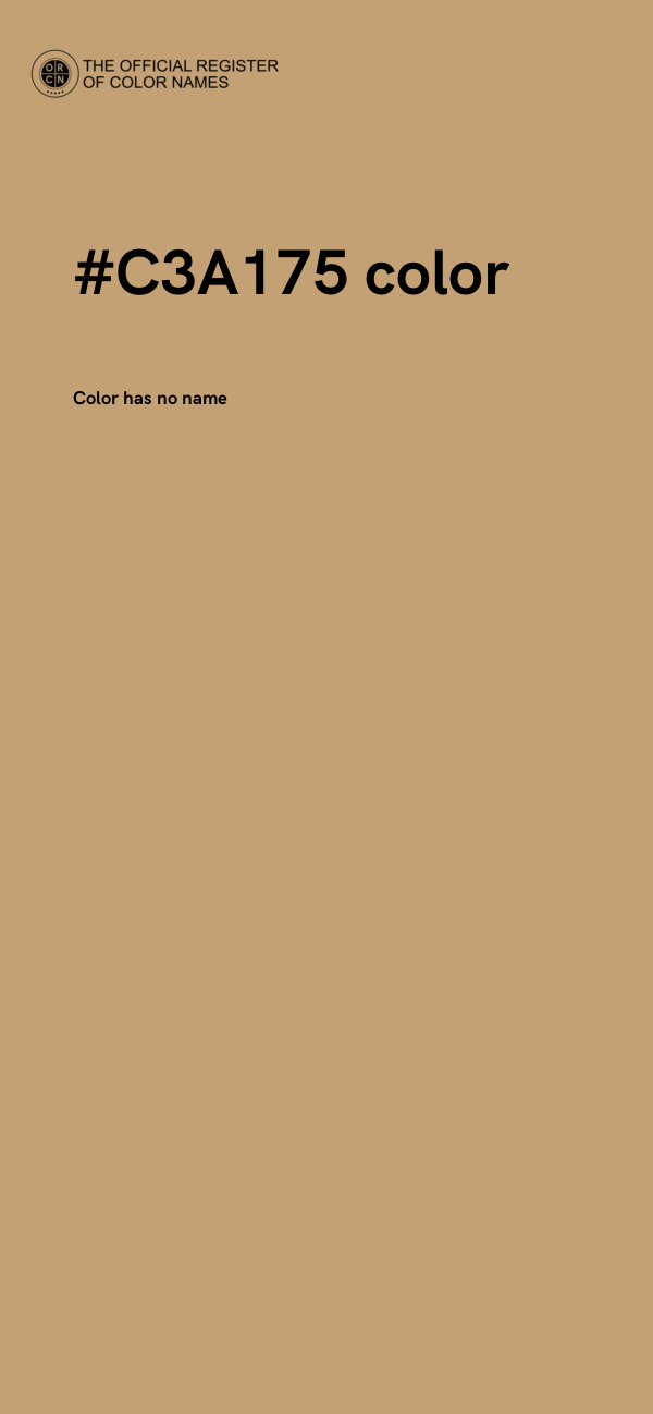 #C3A175 color image