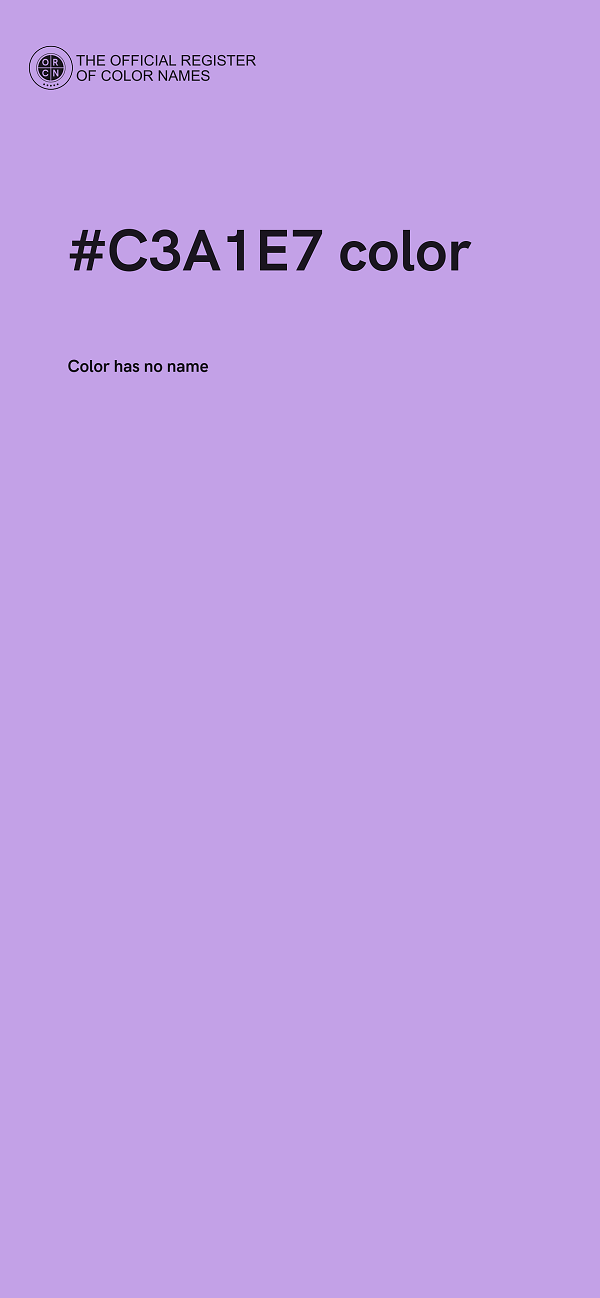 #C3A1E7 color image