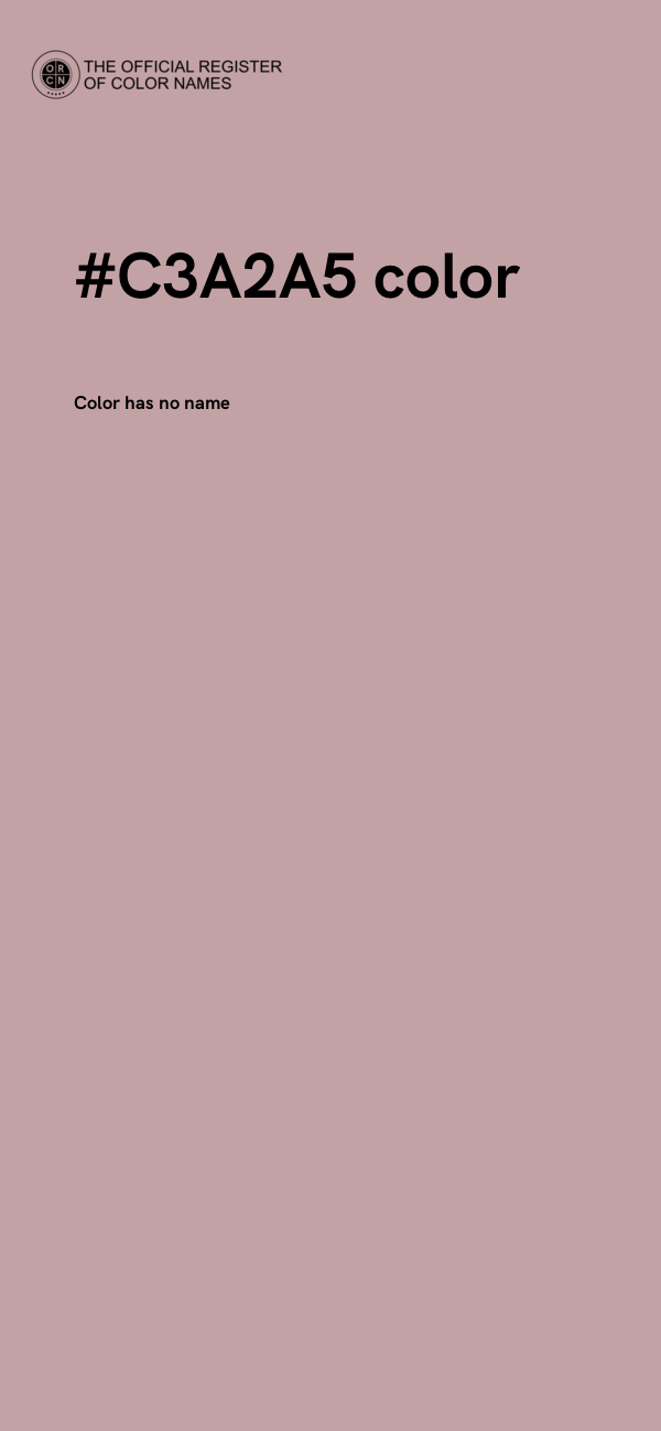 #C3A2A5 color image
